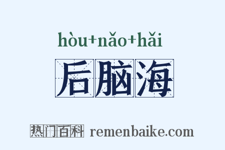 后脑海是什么意思的图片